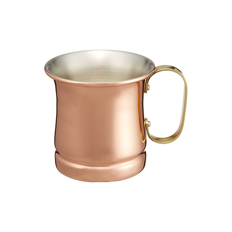 新光金属 COPPER 100 ビアーマグ 10oz S-590, ブロンズ, 製品寸法:8.1φ×8.4hcm