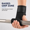 Weight Lifting Straps with 3mm Double-Layer Cowhide Palm Grips, Black