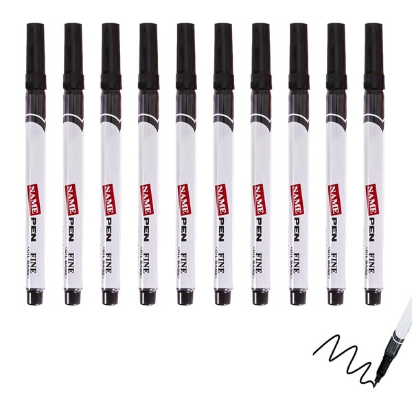 Hukneqn Pack of 10 Permanent Universal Pen, Permanent Marker, Quick