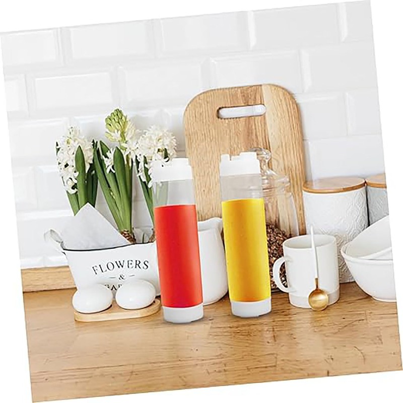 YQkangzhu 4 Pcs 16 oz Inverted Plastic Squeeze Bottles, Upside