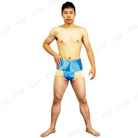 プレイアベニュー カラフル相撲 コスチューム メンズ まわし:ウエスト/~約110cm アンダーパンツ:ウエスト/~約96cm 水 ポリエステル