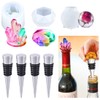 Voyyphixa 3 Pcs Resin Wine Stopper Molds with 4 Stopper,