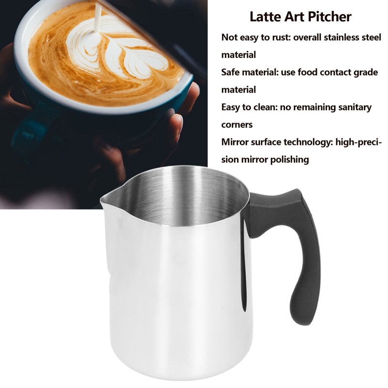 Milk Frothing Pitcher Stainless Steel Coffee Steaming Jug Latte Art