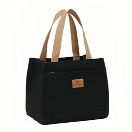 HOLADAWN Insulated Lunch Bag for Women, Stylish Cooler Lunch Box for Work, Picnic, Office (Black)