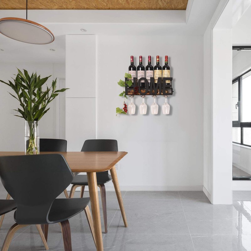 SODUKU Wall Mounted Metal Wine Rack - Wine Rack Wall