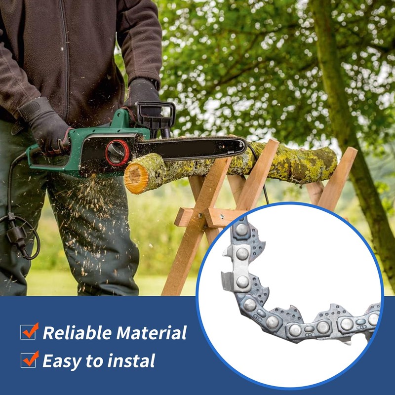 Hoypeyfiy 2Pcs 8 Inch Mini Chainsaw Chain, 043" Gauge 1/4"