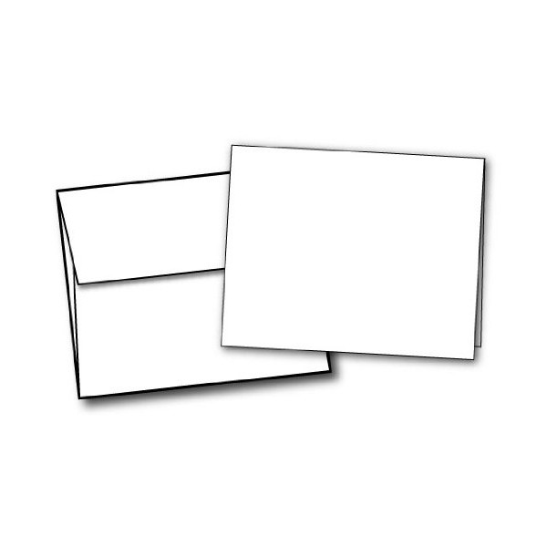 Heavyweight Blank White Greeting Card Sets - A2 Size 4.25" x 5.5" - 100 Cards & Envelopes - For Inkjet/Laser Printers