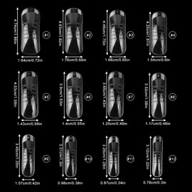 BOXOB 120pcs Polygel Nail Forms Kit, Toe Dual Forms Reusable Nail Extension Molds for Poly Gel DIY Home Pedicure & Salon Use