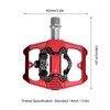Dual Function Bicycle Pedal Flat Clipless Cleats 3 Sealed Bearings
