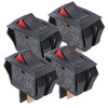 Carling Technologies RA901-VB-B-9-V X4 Switch, Rocker, Spst, 16A, 250V, Black