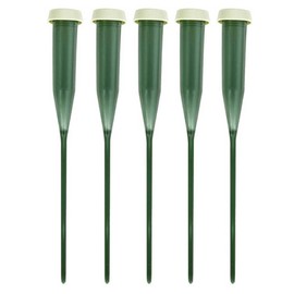 25 Pcs Floral Water Tubes with Caps, Green Plastic Flower Tubes Floral Vials Flower Arrangements Accessories for Bouquet Stem Supplies, 5.7 Inches