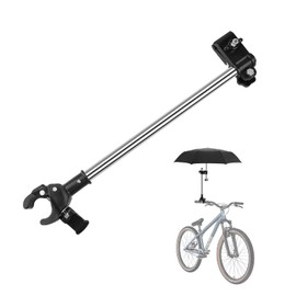 LKCCTK Stainless Steel Umbrella Support Holder Stable Holder Umbrella Stabilizer Anti-UV Sun Protection Rain Quick Fix Easy Installation 360° Rotation Height Adjustable for Bicycle, Electric Bicycle,