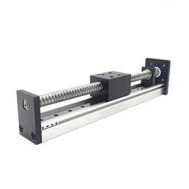 4 inch 100mm Stroke Linear Stage Motion Mini Single Linear Guide Rail Slide with Nema17 Nema23 Stepper Motor Bracket, 1605 Ballscrew Slide Actuator Table for DIY CNC Router Engraver Robotic Arm