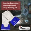 Maple Industrial Products Inc. MW600 White/Blue Goatskin Welding Gloves (X