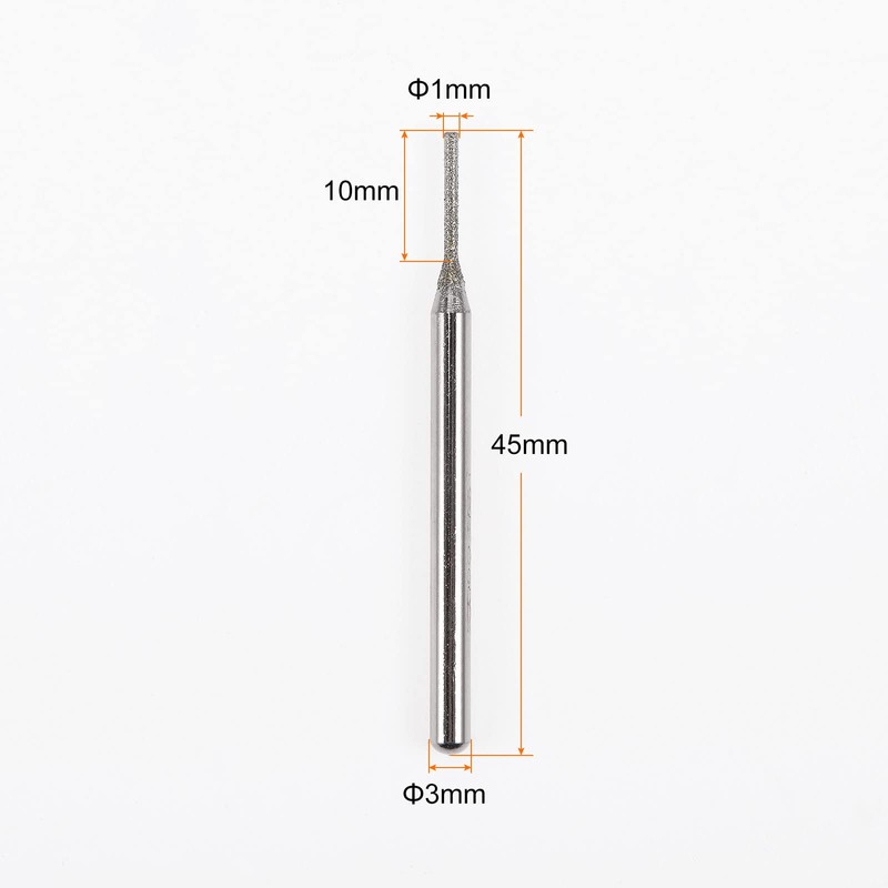sourcing map 30pcs Diamond Grinding Burrs Carving Bits 1mm Cylindrical