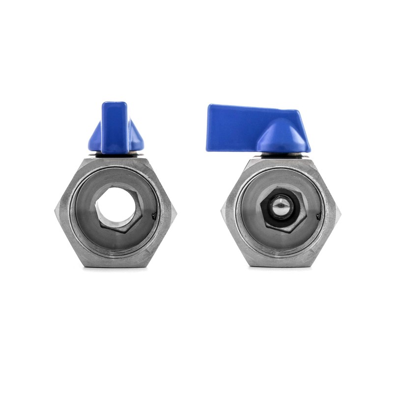 QWORK Mini Ball Valve, 2 Pack 3/4" NPT Thread Female