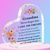 SMARGO Grandma Gifts from Granddaughter Grandson Heart-Shaped Acrylic Plaque Gifts