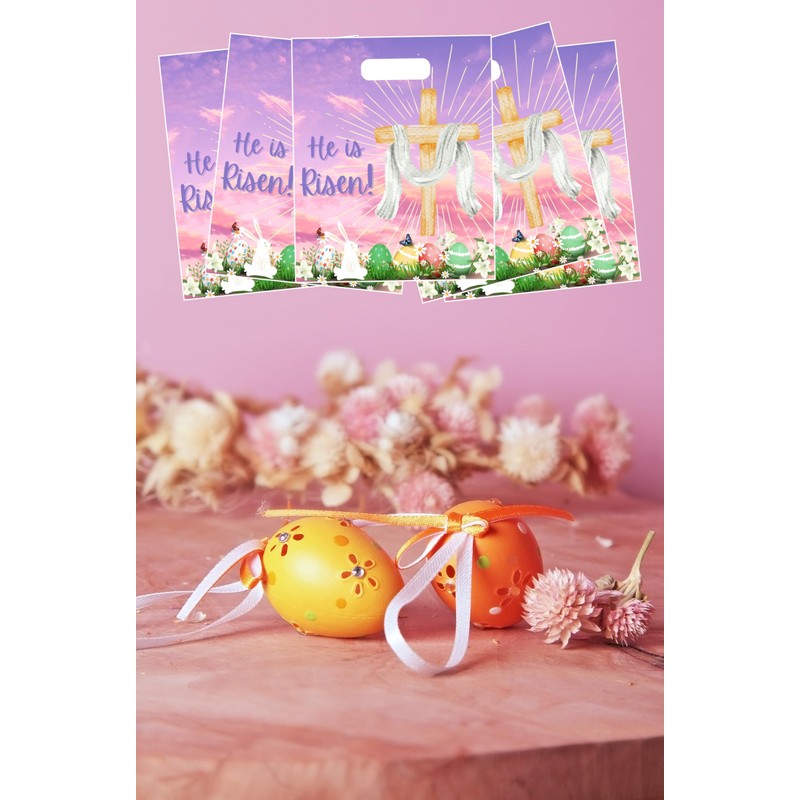 Onmlkkd 30 Pack He is Risen Bags for Kids Large