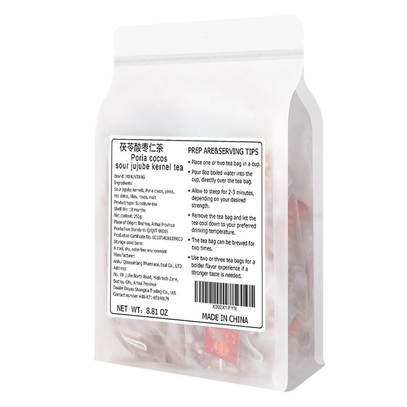 Poria cocos sour jujube kernel tea 8.81oz Combined herbal tea