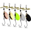 Set of 5 Spinner Lures with Single Hook and Propeller