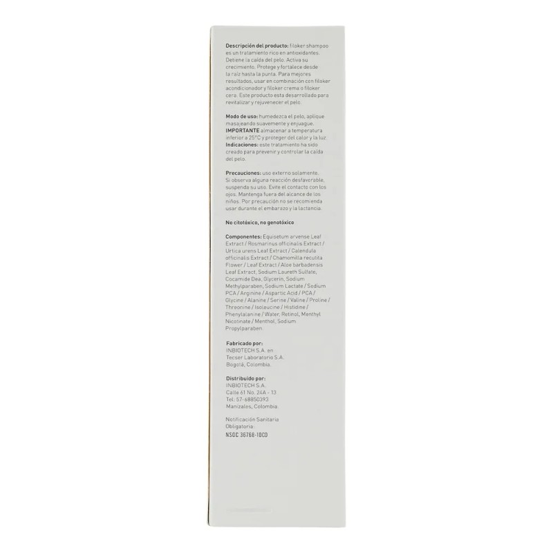 Filoker Shampoo Anticaída Y Antioxidante, Inbiotech