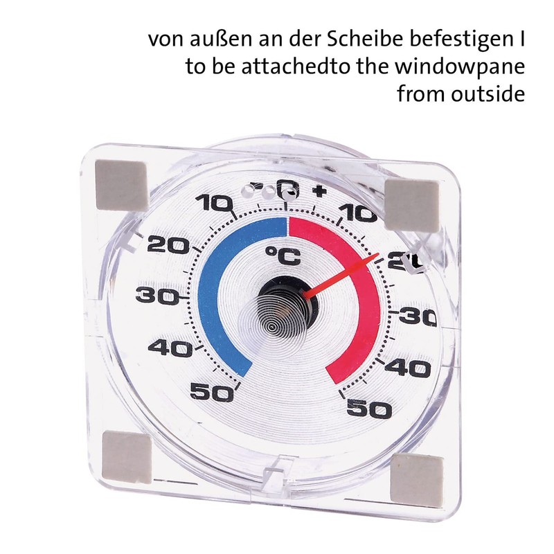Westmark 2 Window Thermometers, Measuring Range from -50 °C to