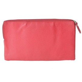 Bank deposit bag LEAS, Genuine Leather, red - ''LEAS Special-Edition''