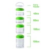 ALEOHALTER Snack Pots 4 Pieces Stackable Storage Jars Portable Lunch