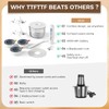 TTFTTF Glass Food Processor with 3 Blades & 4 Bowls