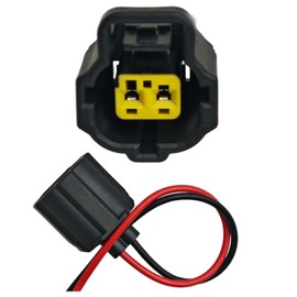 Idle Air Control (IAC) / Washer Pump/Coolant Temp 2-Pin Connector Pigtail — OE 3U2Z-14S411-HVA / 3U2Z-14S411-CDA — Compatible with Ford F-150, Explorer, Ranger, E-Series, Mustang, Lincoln Navigator