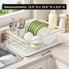 jouzevic Dish Racks for Kitchen Counter: Wooden Handles, Thickened Metal,