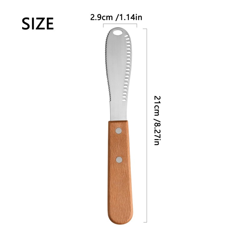 Stainless Steel Butter Spreader Butter Knife Spreader with Wood Handle