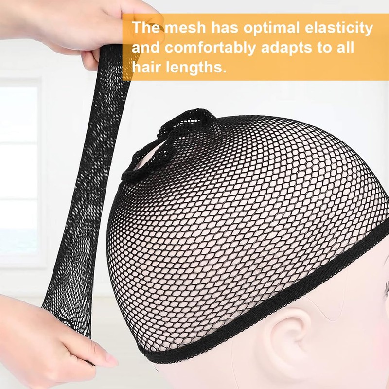 Pack of 3 Hair Net Nylon Wig Caps, Wig Cap