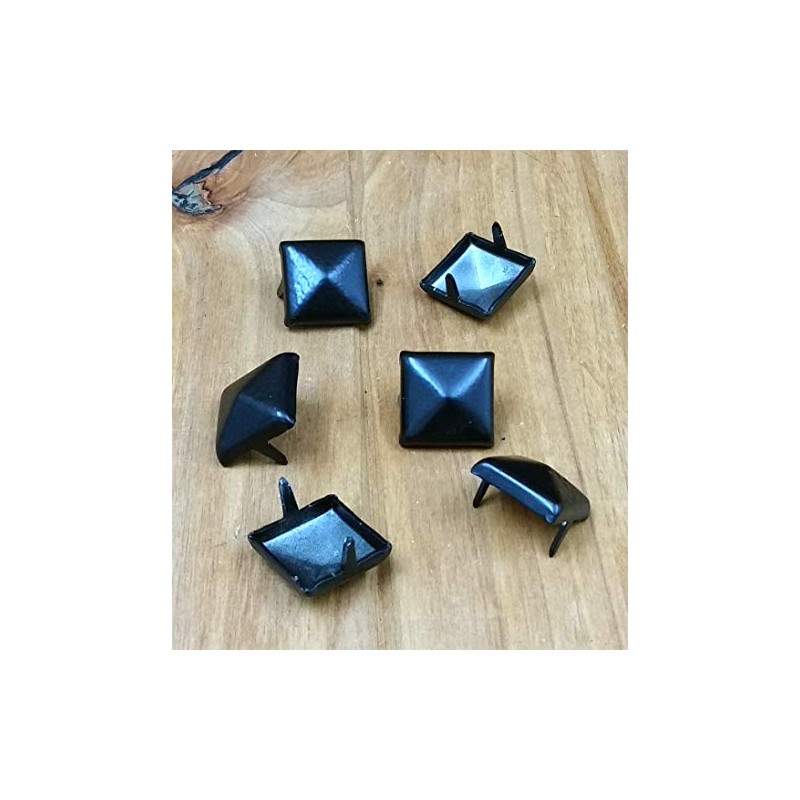 Square Pyramid Stainless Steel Nail Cap Clavos - 6 PACK