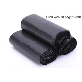 Bolsas de basura pequeñas negras de 1.2 a 1.6 galones, bolsa de basura, bolsas de basura para baño, 180 unidades