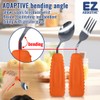 EZ Assistive Adaptive Weighted Utensils Set – Spoon and Fork