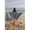 InfuseZen Stonewashed Turkish Towel, Thin Absorbent Bath Towel, Beach Towel