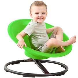 Upgrade Swivel chair for Children & Adult 360 Spinning Seat Sensory Toy Chair Indoor and Outdoor Play Equipment for Balance Development 3+:_Green