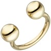 Jobo Women's Ring Ball 925 Sterling Silver Gold-Plated Ball Ring
