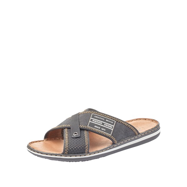 Rieker 21064-01 men’s mules. (21064-01) - Black Black Anthracite 01,