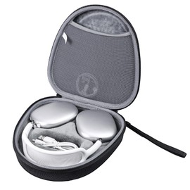 CENMASO for Airpods Max Case, Hard Headphone Case Storage Bag, Anti-Scratch and Anti-Dust Portable Travel Case Pouch Bag for Airpod Max-Fiber Black