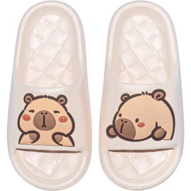 XIXITIAO Men's and Women's Capybara Slides,Cute Animal Capybara Slippers,Non Slip Quick Drying Shower Shoes,Summer Novelty Open Toe Slide