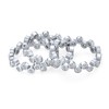 Geometric Circle Cubic Zirconia Wide Bezel CZ Bubble Stackable Eternity