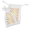 Ambesonne Sunburst Fabric Pouch Set of 2, Illustration of Radial