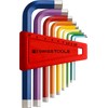 SHORT ARM HEX ALLEN KEY SET- PB SWISS TOOLS RAINBOW