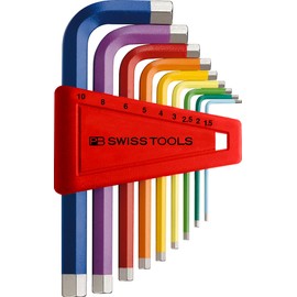 SHORT ARM HEX ALLEN KEY SET- PB SWISS TOOLS RAINBOW