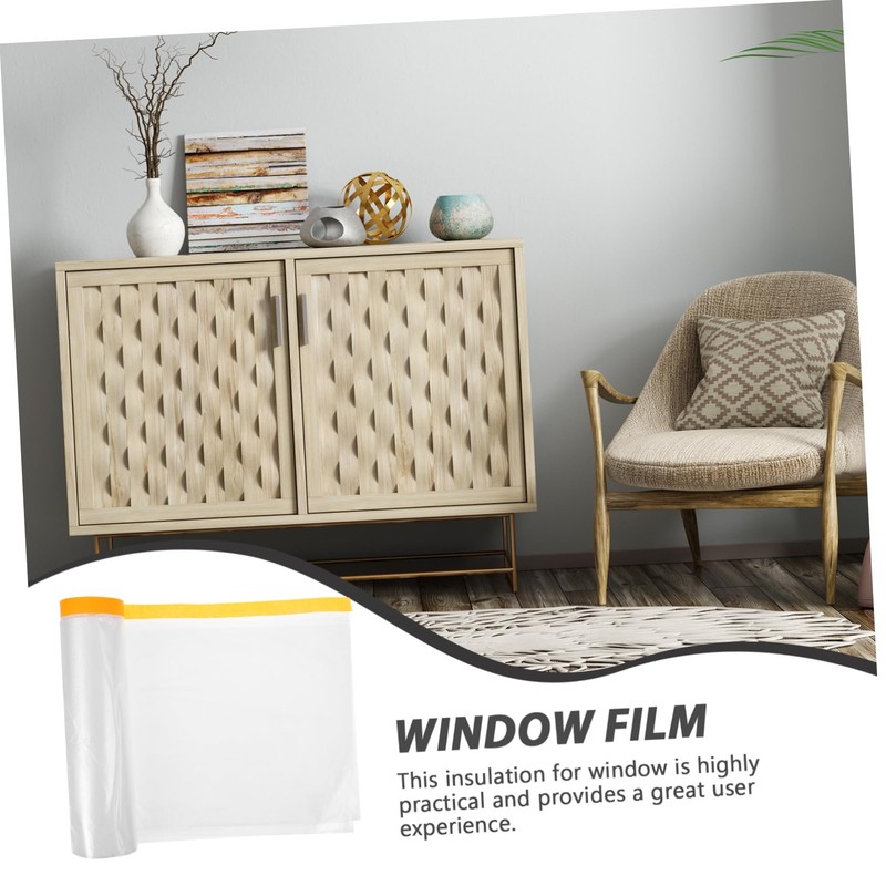COHEALI Window Insulation Film Roll Weatherproof Heat Retention for Winter