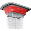 Collapsible Colander, Red Food Strainer Over the Sink Colanders Strainers
