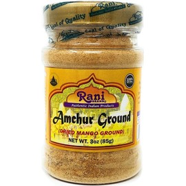 Rani Amchur (Mango) Ground Powder Spice 3oz (85g) ~ All Natural, Indian Origin | No Color | Gluten Free Ingredients | Vegan | NON-GMO | No Salt or fillers