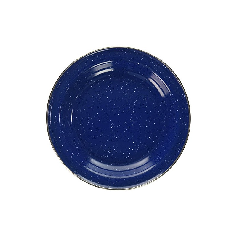 GSI enamel plate blue dishes